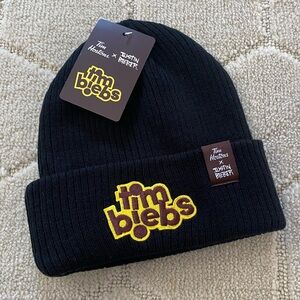 Tim Hortons x Justin Bieber TimBiebs black embroidered Beenie toque (NWT)